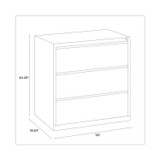 ALERA HLF3041BL Lateral File, Three Legal/Letter/A4-Size File Drawers, 30" x 18.62" x 40.25", Black