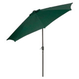 GLOBAL INDUSTRIAL 695329 Outdoor Umbrella with Tilt Mechanism, 102" Span, 94" Long, Green Canopy, Black Handle