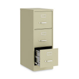 ALERA HVF1541PY Three-Drawer Economy Vertical File, Letter-Size File Drawers, 15" x 22" x 40.19", Putty