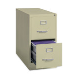 ALERA HVF152629PY Two-Drawer Economy Vertical File, Letter-Size File Drawers, 15" x 26.5" x 28.37", Putty