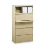 ALERA HLF3067PY Lateral File, Five Legal/Letter/A4-Size File Drawers, 30" x 18.62" x 67.62", Putty