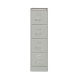 ALERA HVF152252LG Four-Drawer Economy Vertical File, Letter-Size File Drawers, 15" x 22" x 52", Light Gray