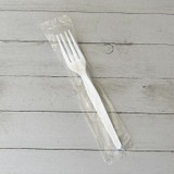 BOARDWALK FORKWHPSIW Heavyweight Wrapped Polystyrene Cutlery, Fork, White, 1,000/Carton