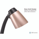 BLACK & DECKER BLACK+DECKER VLED1814BD Modern LED Desk Lamp, Black/Rose Gold