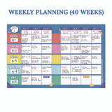 CARSON-DELLOSA EDUCATION 105050 Teacher Planners, Weekly/Monthly, 7 Classes, We Stick Together, Multicolor Cover, 11 x 8.5 Sheets, 12-Month (July to June)