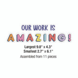 CARSON-DELLOSA EDUCATION 110558 Work Display Bulletin Board Sets, 45-Piece Set, We Stick Together: Our Work Is Amazing, 7.9" x 15", Multicolor