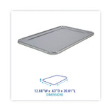 BOARDWALK LIDSTEAMFL Aluminum Steam Table Pan Lids, Fits Full-Size Deep Pan, 380 Gauge, 0.63" Deep, 12.88 x 20.81, 50/Carton