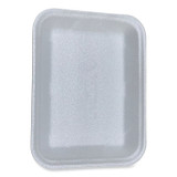 GEN 4DWH Meat Trays, #4D, 9.47 x 7.12 x 1.32, White, Foam, 500/Carton