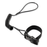 TENACIOUS HOLDINGS, INC. ergodyne® 19156 Squids 3157 Coiled Lanyard with Buckle, 2 lb Max Working Capacity, 12" to 48" Long, Black
