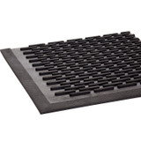 CROWN MATS & MATTING TD0046BK Crown-Tred Indoor/Outdoor Scraper Mat, Black Loop-Twist Ribbed Rubber Surface, 43.75" x 66.75"