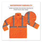 TENACIOUS HOLDINGS, INC. ergodyne® 24312 GloWear 8365 Class 3 Hi-Vis Rain Jacket, Polyester, Small, Orange