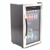 AVANTI BCA306SSIS 3 Cu. Ft. Refrigerator/Beverage Cooler, 18.75 x 19.5 x 33.75, Black/Stainless Steel Framed Glass Door