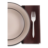 BERK ENTERPRISES INC Berkley Square 1012000 Mediumweight Polypropylene Cutlery, Fork, Plastic, White, 1,000/Carton