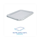 BOARDWALK LIDSTEAMHF Aluminum Steam Table Pan Lids, Fits Half-Size Deep Pan, 290 Gauge, 0.63" Deep, 10.5 x 12.81, 100/Carton