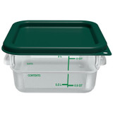 CFS BRANDS Carlisle 1195007 Squares Polycarbonate Food Storage Container, 2 qt, 7.13 x 7.13 x 3.8, Clear, Plastic