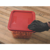 CFS BRANDS Carlisle 1197105 Squares Food Storage Container Lid, 9 x 9 x 0.63, Red, Plastic