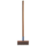 CFS BRANDS Carlisle 36372500 Sparta Broiler Master Grill Brush and Scraper with Handle, Metal Bristles, 30", Natural Wood Handle
