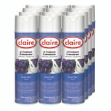 PLZ CORP Claire® 191 Aerosol Air Freshener and Deodorizer, Lavender, 10 oz Aerosol Spray, 12 Cans