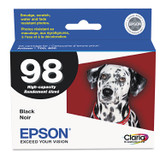 EPSON AMERICA, INC. T098120S T098120-S (98) Claria High Yield Ink, 450 Page-Yield, Black