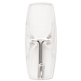 3M/COMMERCIAL TAPE DIV. Command™ 17065CLRVPES Medium Clear Wire Hooks, Metal Wire, Silver/Clear, Supports 2 lb, 6/Pack