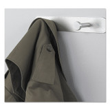 SAFCO PRODUCTS 4200 Nail Head Wall Coat Rack, Two Hooks, Metal, 12w x 2.75d x 2h, Satin
