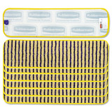 RUBBERMAID COMMERCIAL PROD. Q810YEL Microfiber Scrubber Pad, Vertical Polyprolene Stripes, 18", Yellow, 6/Carton