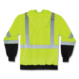 TENACIOUS HOLDINGS, INC. ergodyne® 21847 GloWear 8372 ZipUp HiVis Class 3 Zip Hooded Sweatshirt with Black Bottom, Polar Fleece, Lime, 3X-Large