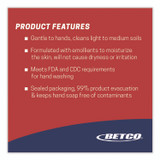 BETCO CORPORATION 7500400 Pink Foaming Skin Cleanser Refill, Fresh Scent, 1 gal, 4/Carton