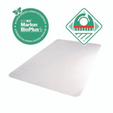 FLOORTEX NRCMFLBG0004 Ecotex Marlon BioPlus Rectangular Polycarbonate Chair Mat for Low/Medium Pile Carpets, Rectangular, 46" w x 60" l, Clear