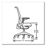 HON COMPANY CRTHSCA25LSS Cipher Mesh Back Task Chair, Supports Up to 300 lb, 15" to 20" Seat Height, Basalt Seat, Charcoal Back, Charcoal Base