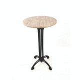 JMC FURNITURE 106A24R7 Topalit Tables, Round, 24" dia x 42"h, Washington Pine Top, Black Aluminum Base/Legs