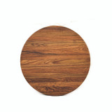 JMC FURNITURE 106P24R8 Topalit Tables, Round, 24" dia x 44"h, Teak Top, Black Iron Base/Legs