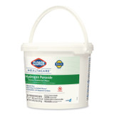 CLOROX SALES CO. Healthcare® 30826 Hydrogen Peroxide Cleaner Disinfectant Wipes, 12 x 11, Unscented, White, 185/Bucket, 2 Buckets/Carton