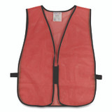 PROTECTIVE INDUSTRIAL PRODUCTS INC PIP 3000800OR Hook and Loop Safety Vest, One Size Fits Most, Hi-Viz Orange