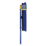QUICKIE 599 Bulldozer Rough Surface Pushbroom, 24 x 60, PET/Powder Coated Steel Handle, Blue/Black
