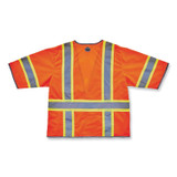 TENACIOUS HOLDINGS, INC. ergodyne® 24153 GloWear 8346Z Class 3 Two-Tone Hi-Vis Surveyor Zipper Vest, Small/Medium, Orange