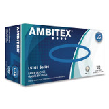 TRADEX INTERNATIONAL AMBITEX® LLG5101 L5101 Series Lightly Powdered Latex Gloves, Large, 4 mil Thick, 9" Long, Cream, 100/Box