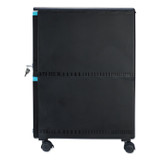 STOREX 61315U01C Two-Drawer Mobile Filing Cabinet, 2 Legal/Letter-Size File Drawers, Black/Teal, 14.75" x 18.25" x 26"