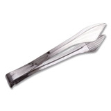 WNA, INC. RFTNG9 Reflections Heavyweight Plastic Utensils, Serving Tongs, 9", Silver