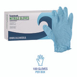 BOARDWALK 382MBXA Disposable Examination Nitrile Gloves, Medium, Blue, 5 mil, 100/Box