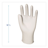 BOARDWALK 345MBX General-Purpose Latex Gloves, Powder-Free, Medium, 4.4 mil Thick, 12" Long, Natural, 100/Box