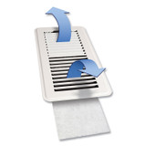 DEFLECTO CORPORATION RFILT412 Electrostatic Register Filter, 4 x 12 x 0.1, White, 12/Pack
