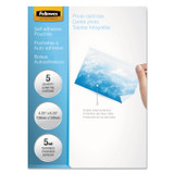 FELLOWES MFG. CO. 5220401 Self-Adhesive Laminating Pouches, 5 mil, 4.25" x 6.25", Gloss Clear, 5/Pack