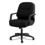 HON COMPANY 2092CU10T Pillow-Soft 2090 Series Managerial Mid-Back Swivel/Tilt Chair, Supports Up to 300 lb, 17" to 21" Seat Height, Black
