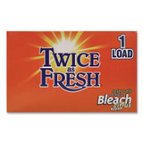 VEND-RITE MANUFACTURING CO Twice as Fresh® 2979697 Color Safe Powder Bleach Vend Pack, 1 Load Box, 100/Carton