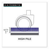 E.S. ROBBINS ES 124154 EverLife Intensive Use Chair Mat for High to Extra-High/Plush Pile Carpeted Floors, Rectangular with Lip, 45" x 53", Clear