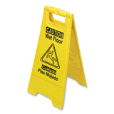 IMPACT PRODUCTS, LLC 9152W Bilingual Yellow Wet Floor Sign, 12.05 x 1.55 x 24.3