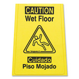 IMPACT PRODUCTS, LLC 9152W Bilingual Yellow Wet Floor Sign, 12.05 x 1.55 x 24.3