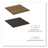 ALERA TTSQ36EW Reversible Laminate Table Top, Square, 35.38w x 35.38d, Espresso/Walnut