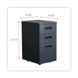 ALERA PABBFCH File Pedestal, Left or Right, 3-Drawers: Box/Box/File, Legal/Letter, Charcoal, 14.96" x 19.29" x 27.75"